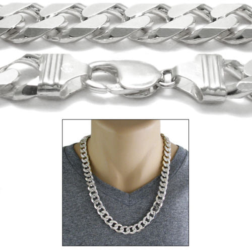 Sterling Silver Cuban Curb Chain Necklace 4mm (Gauge 120). Available in 5 Lengths.