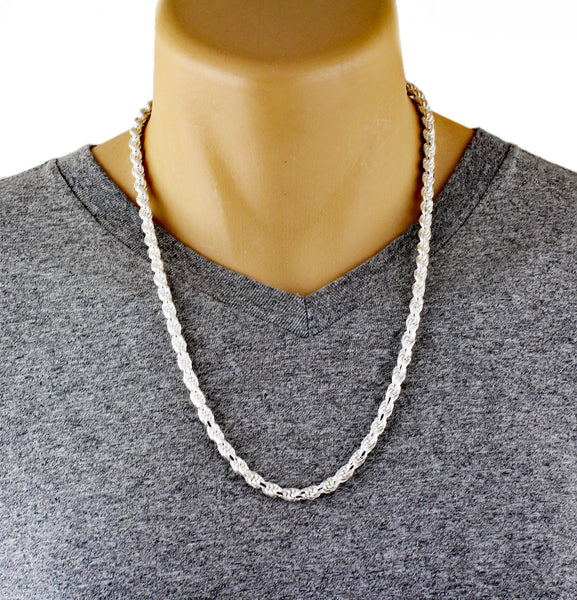 Rope Chain Necklace - Gold or Silver | PlayHardLookDope 22 inch / Silver