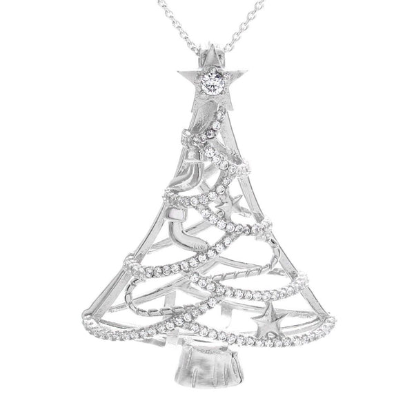 Christmas tree (925 sterling silver key chain) - C percent