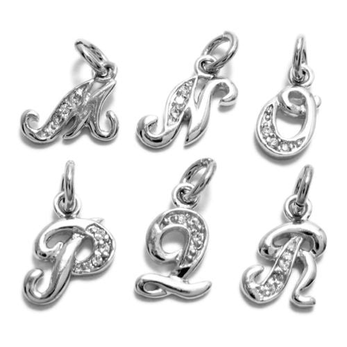 Numbers & Initials, Wholesale Sterling Silver Charms - 925Express