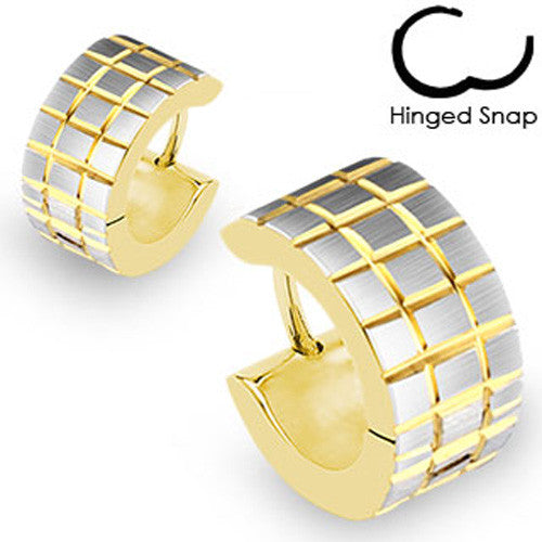 Amazon.com: Pair of 316L Stainless Steel Hinged Hoop Earrings with Pot Leaf  Dangle (Gold): Clothing, Shoes & Jewelry