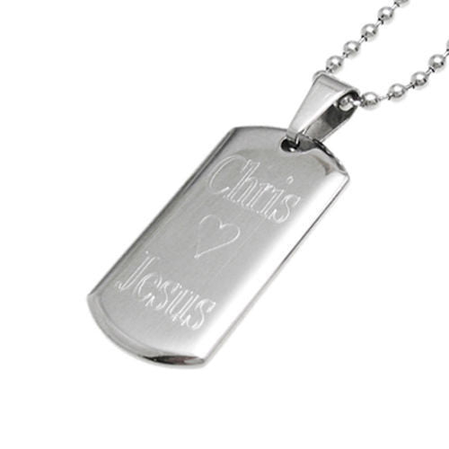 Personalized Engraving Stainless Steel Pet Photo Necklace