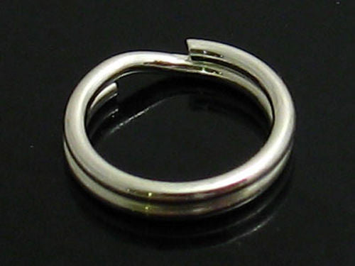 Sterling Silver Split Rings (Keychain). 5MM. Packet of 10.