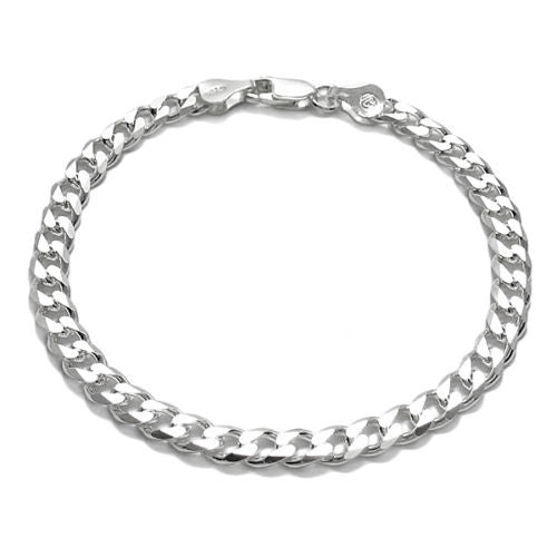 925 Casual Wear Men Silver Bracelets, 90 Gram, Size: 7.6 Inch