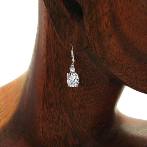 Sterling Silver Dangle Drop Earrings Signed JCM 925 CZ China/Cubic Zirconia  | eBay