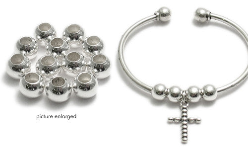 1-4pcs Sterling Silver Beadssliver Bead Spacergear Beadbulk 