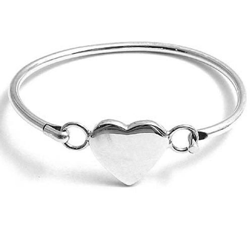 Stylish Sterling Silver Child's Bracelet w/ Engravable Heart.Wholesale -  925Express