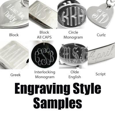 Sterling Silver Block Letter Monogram Charm Bracelet