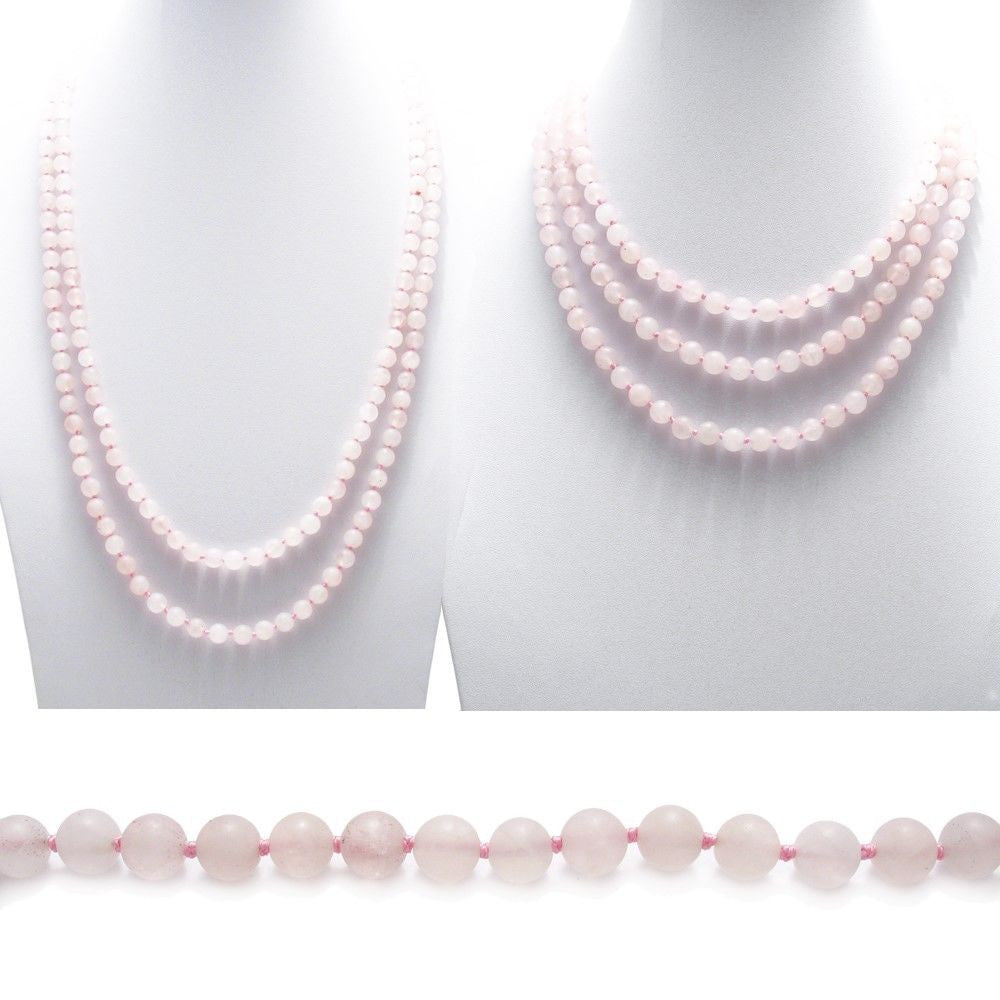 Symbol of Love and Beauty!! High Quality Gem Sparkly Faceted Rose Quartz  Beads Necklace from Brazil - 16.5