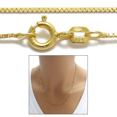 RN-996 24 Karat Gold Plated Chain Made in 927 Silver Metal. A Charming Design Made in Italy