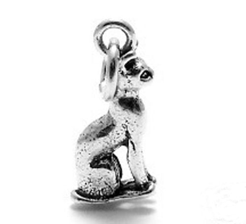 Sterling Silver 3D Cat Charm Charms Cats