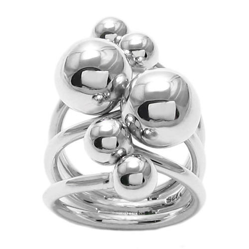 Buy Sterling Silver Alternate Multiple Upside Down Heart Ring | JaeBee 5 / Sterling Silver