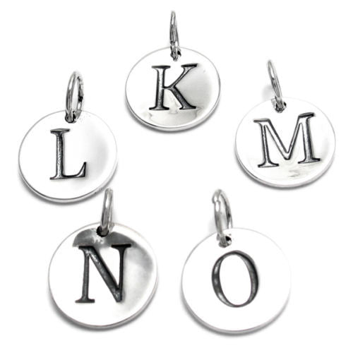 Silver Initial Charms  Sterling Silver Charms, Charm Bracelets